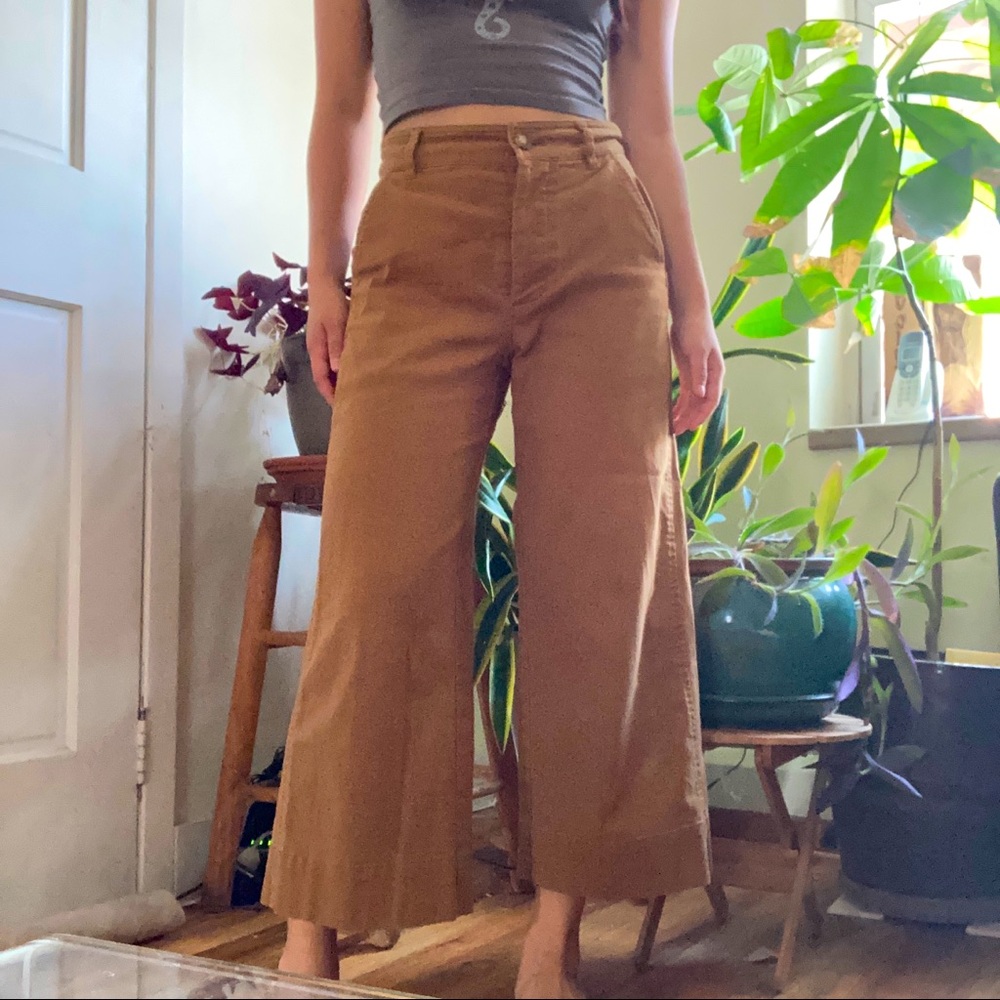 Mustard Madwell Wide Leg Pants Size 24 W